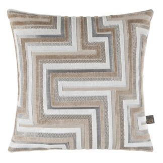 Kissen beige creme taupe modernes Design modernes Muster edel Luxus Kissen Austen 43 cm von scatter box
