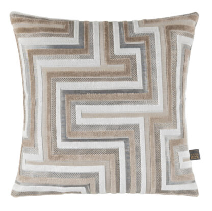 Kissen beige creme taupe modernes Design modernes Muster edel Luxus Kissen Austen 43 cm von scatter box
