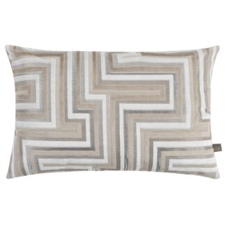 Kissen beige creme taupe modernes Design modernes Muster edel Luxus Kissen Austen 43 cm von scatter box