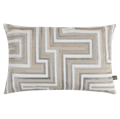 Kissen beige creme taupe modernes Design modernes Muster edel Luxus Kissen Austen 43 cm von scatter box
