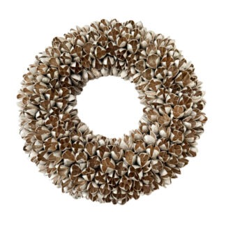 Deko Kranz Bakuli platinum braun edel Naturkranz Türkranz Wandkranz Tischkranz 30 cm couronne