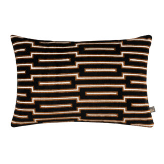 Kissen schwarz bronze Cognac Ton modernes Design edel Kissen Harrison 50x35 cm von scatter box