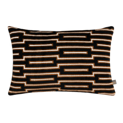 Kissen schwarz bronze Cognac Ton modernes Design edel Kissen Harrison 50x35 cm von scatter box
