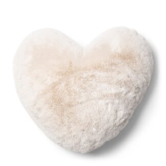 Kissen Herz Webpelz weiß creme Herzkissen Heather aus Fellimitat edel extra weich von Riviera Maison Herbst und Winterdekoration Weihnachten
