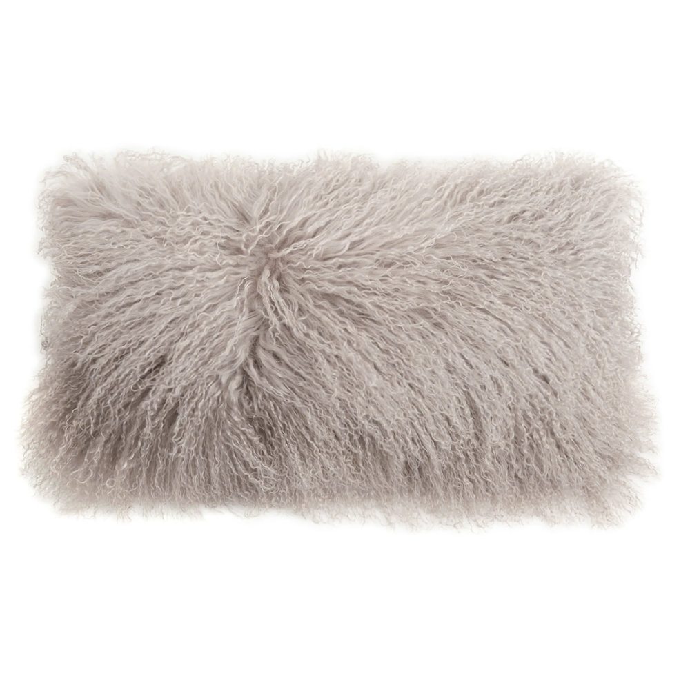 Kissen Tibet Lammfell beige creme echt Fell sehr weich 56x28 cm von Auskin