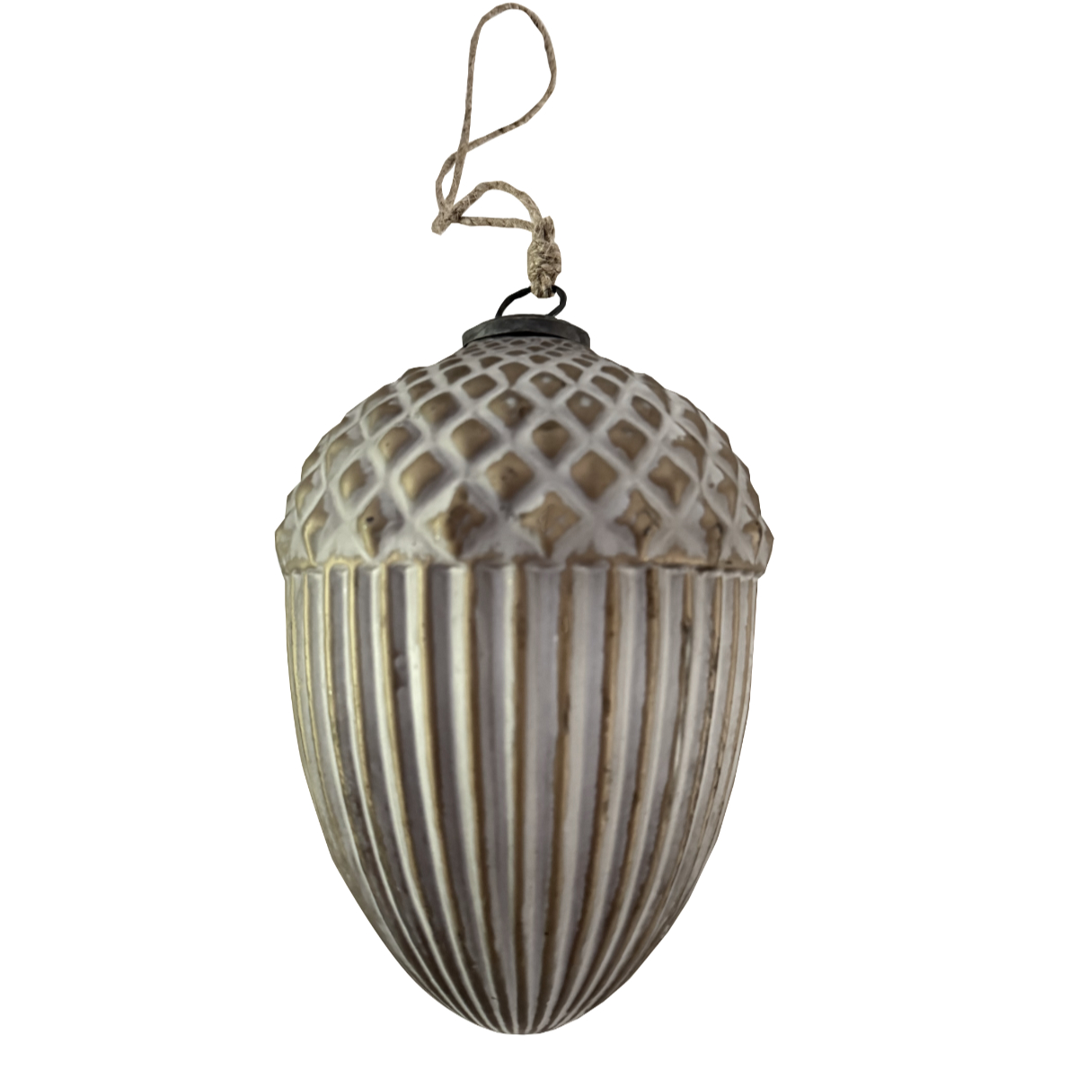 Dekozapfen Eichel Zapfen Tannenzapfen Pinie grau bronue Glas antik XL 20 cm Weihnachtsschmuck Dekoration Weihnachten Tannenbaumdekoration