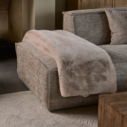 Tagesdecke Webpelz beige sand Alba Riviera Maison 130x180 cm edel super weich