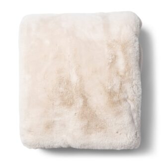 Tagesdecke Webpelz creme beige Heather Riviera Maison 130x180 cm edel super weich Kuscheldecke Herbst-Winterdekoration