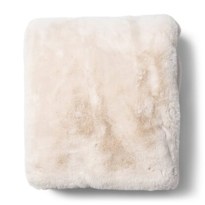 Tagesdecke Webpelz creme beige Heather Riviera Maison 130x180 cm edel super weich Kuscheldecke Herbst-Winterdekoration