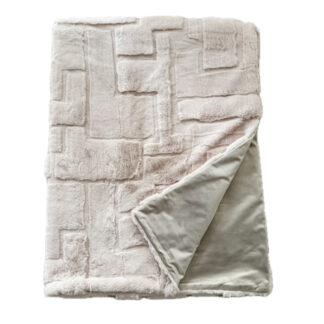 Tagesdecke Webpelz beige creme Tove 130x170 extra weich edel Überwurf Plaid scatter box