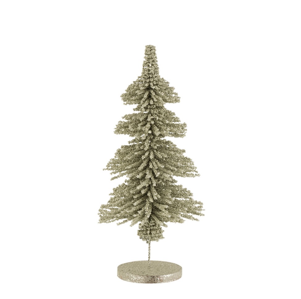 Deko Tannenbaum platnum gold 40 cm Kunststoff Eisen Deko Weihachtsbaum edel Weihnachtsdekoration