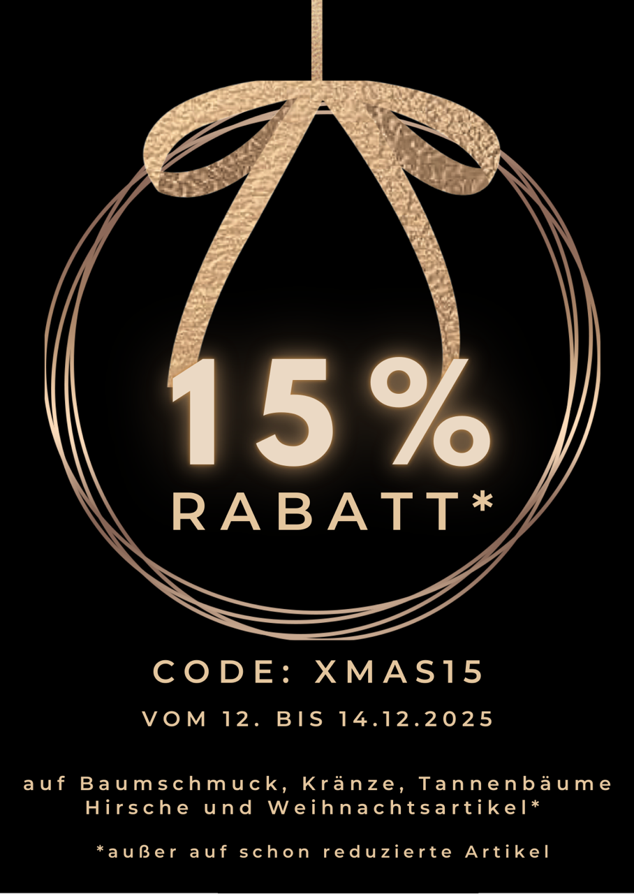 Rabett 15% auf Baumschmuck XMAS Sale