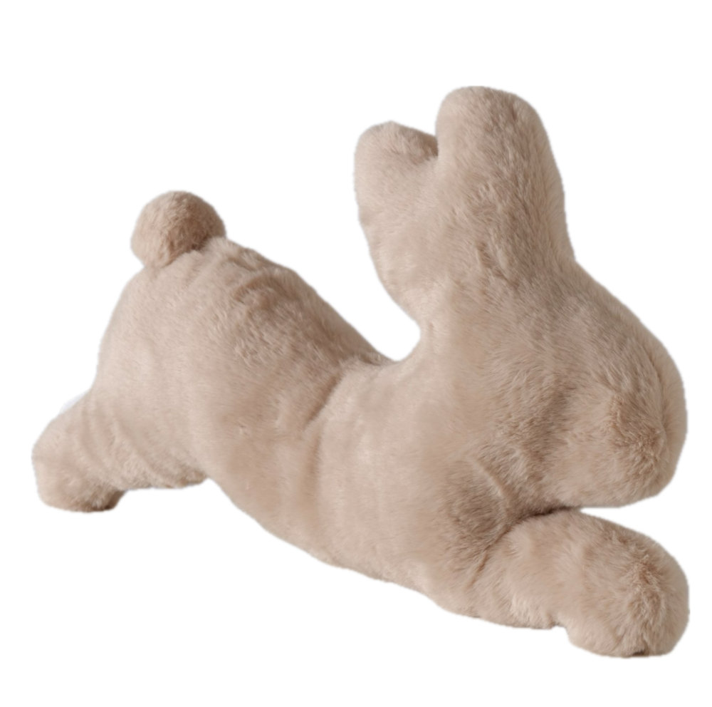 Kissen Hase Hasenform beige Felloptik weich Hasenkissen Hoppel Hasenliebhaber Osterdekoration