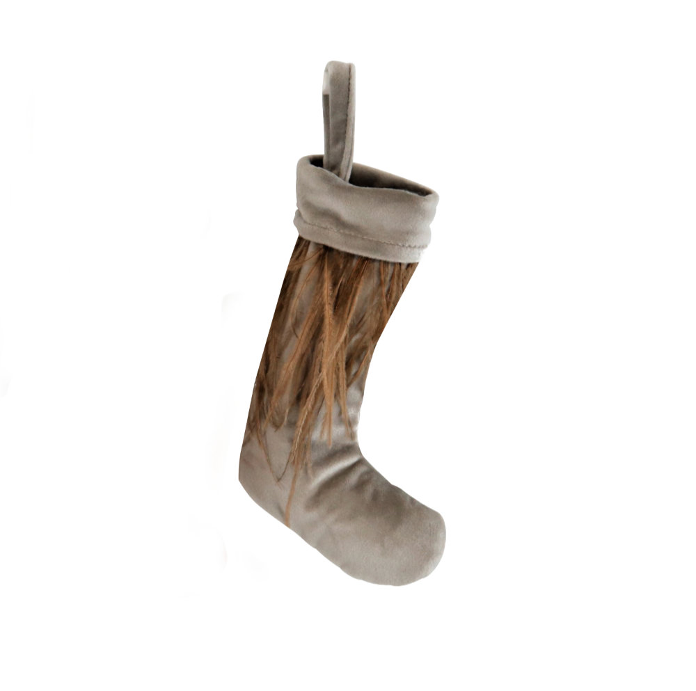 Nikolausstiefel klein Weihnachtsstiefel rosa rot taupe Dekohänger Socke Weihnachtsstrumpf Weihnachtssocke Samt in rosa taupe beige rot Bordeauxrot mit echten Federn Samtstiefel Samt Weihnachtsstiefel Kaminstiefel Samt Aufhänger Stiefel Nikolaus Santa Claus Weihnachten Kamin