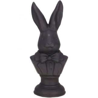 Hasenbüste auf Fuß schwarz edel Büste Hase 34 cm Osterdekoration Ostern Hasenliebhaber must have Frühling