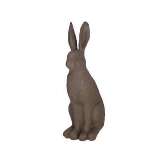 Dekohase Osterhase taupe 30 cm aus Polyresan sitzend Hase edel Osterdekoration Ostern