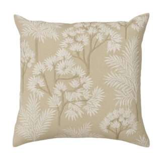 Kissen beige creme weiß bestickt Blüten Blumenmuster edel 50 cm von Colmore Kissen Kiko must have Kissenliebe