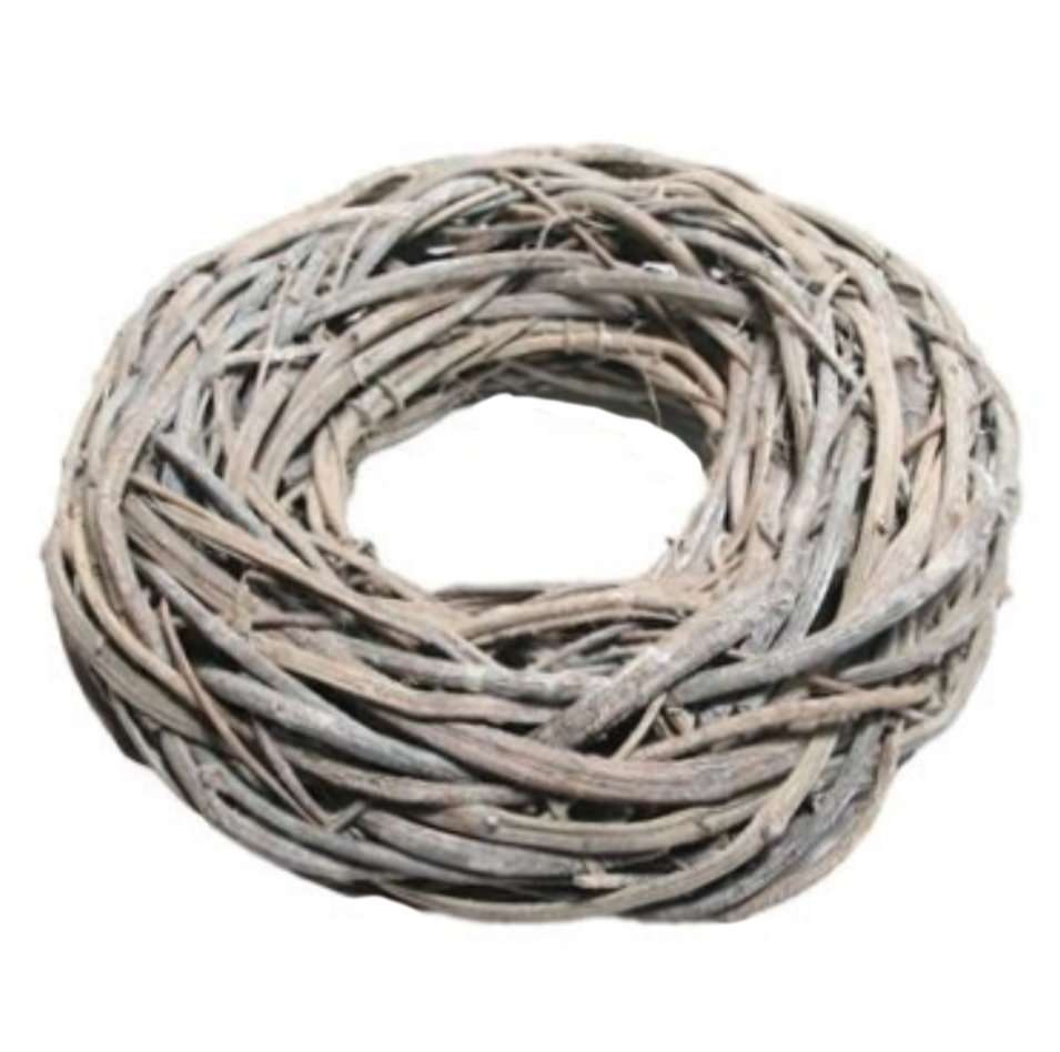 Kranz Weidenkranz Naturkranz Rebenkranz Rattankranz Türkranz grau weiß gekalkt edel XXL Ø 65cm -70 cm must haves