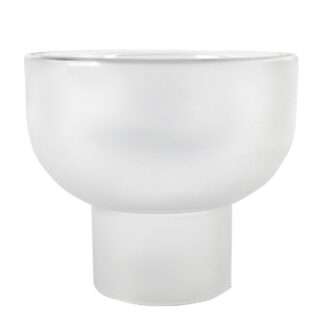 Blumenvase Blumenschale Glas Glasschale frosty milchig weiß edel 22 cm Durchmesse 21 cm hoch sehr dicker Rand von Cor Mulder