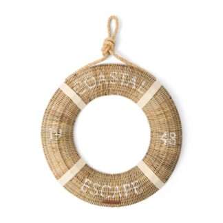 Deko-Rettungsring aus Rattan rustic rattan lifebuoy von Rivierea Maison Sommerdekoration maritimes Flair Strand Meer Summer Edition