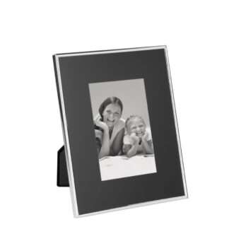 Bilderrahmen silber schwarz Sora 10 x15 cm ersilbert Metall edel