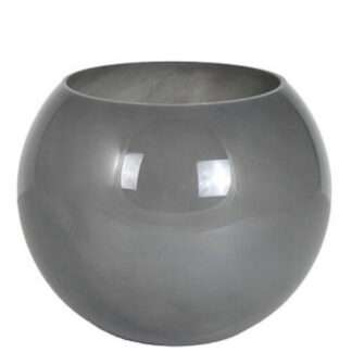 Vase grau Sanyo rund bauchig Kugel von Kaheku edle Blumenvase edle Vase