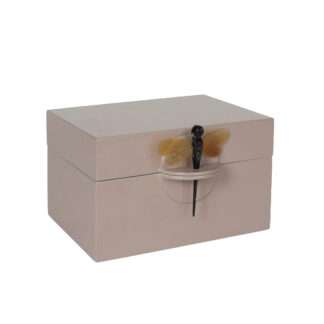 Schmuckbox Deko-Box aus Lack dragonfly Cashmere taupe beige von Oi soi oi edel Schmuckschatulle mit Deckel