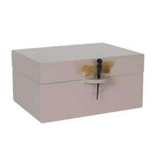 Schmuckbox Deko-Box Dragonfly XL aus Lack Cashmere taupe beige von Oi soi oi edel Schmuckschatulle mit Deckel