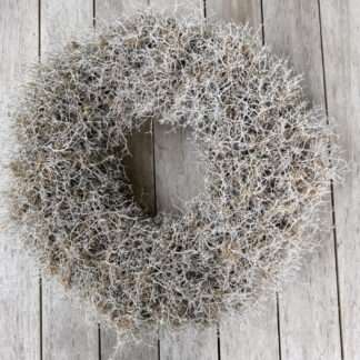 Naturkranz Zweige beige grau weiß Eisenkraut 50 cm von Couronne Iron bush wreath