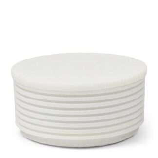 Riviera Maison Aufbewahrungsdose Lunoir Storage Box 14 cm weiß mit Deckel Aufbewahrungsbox box weiß edel mit Aufschrift RM