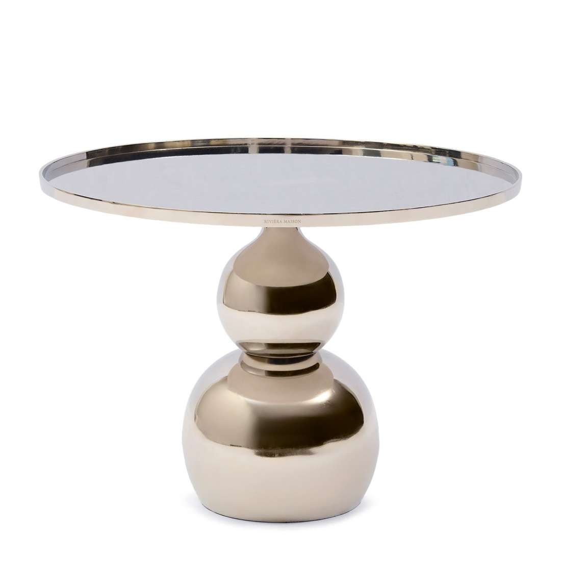 Beistelltisch silber Élysée Riviere Maison 60cm Élysée End table coffee tabe Coutchtisch rund