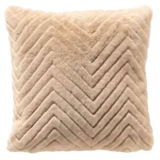 Deko-Kissen Felloptik Webpelz Zickzack beige sand 45 cm dutch decor