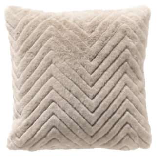Deko-Kissen Felloptik Webpelz Zickzack beige sand 45 cm dutch decor