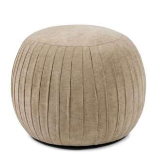 Hocker Pouf Paris Footstool beige cashmere Riviera Maison Sitzhocker edel gerafft 51x41 cm