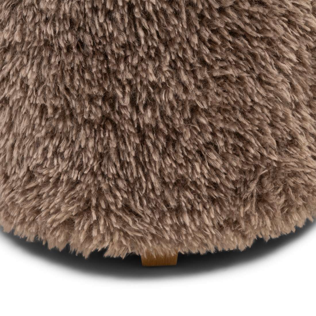 Hocker braun Fellimitat Bovery Raccoon Riviera Maison Fellhocker Sitzhocker aus Fell Faux 45 cm