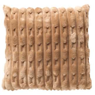 Kissen Webpelz beige camel creme Fellkissen mit Struktur Kissen Luca 45 cm von Dutch Decor
