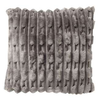 Kissen Webpelz braun taupe Driftwood Fellkissen mit Struktur Kissen Luca 45 cm von Dutch Decor extea weich
