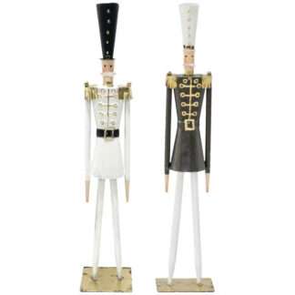 Soldat Nußknacker schwarz weiß ArtFerro 90 cm exner